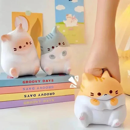 Cute Cat Squishy Toy Stress Relief Slow Rising Squeeze Antistress Ball Cartoon Table Ornaments Squishy Stress Reliever Toys