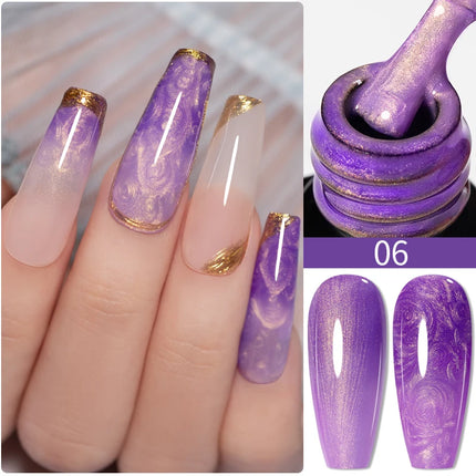 7.5ML Amber Moonlight Cat Magnetic Gel High Glossy Luxury Coffee Series Cat Eye Gel Soak Off UV Semi-Permanent Nail Art Varnish