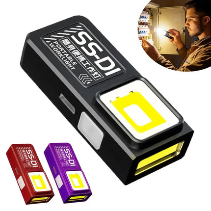 Mini LED Flashlight USB Rechargeable EDC Flashlight With COB Mini Torch Light Pocket Lantern Waterproof Work Light With Magnet