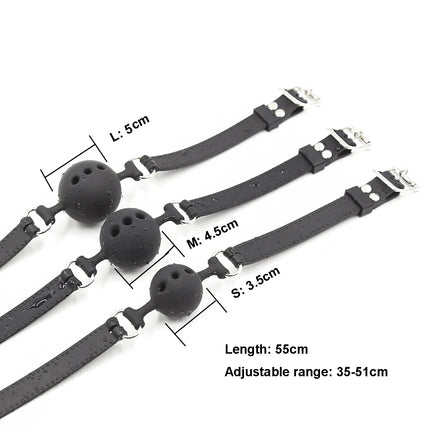 S M L Soft Safety Silicone Open Mouth Gag Ball Bdsm Bondage Slave Ball Gag Erotic Sex Toys For Woman Couples Adult Sex Games