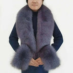 Grey-blue / Scarf 120 cuff 13cm