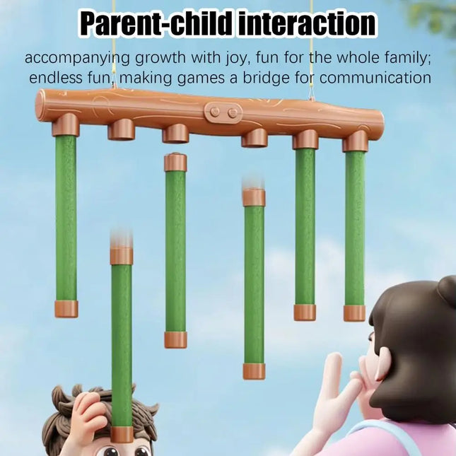 Quick Reaction Challenge Falling Sticks Game Exercise Prop Parent-Child Catching Sticks Sensory Toy Adjustable Falling