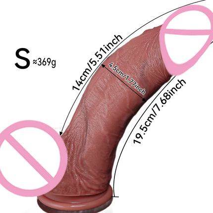 Fat Realistic Dildo Big Real Skin Silicone Huge Thick Dildo Giant Anal Soft Dildos with Suction Cup for Women Men G-spot Sex Toy