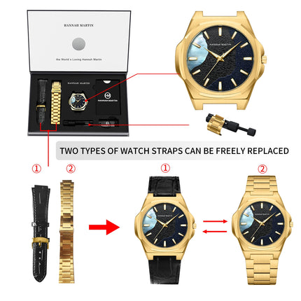 Men Watches Business Stainless Steel Interchangeable Straps Clock UltraThin Japanese Quartz Movement 1Set Men Watch Reloj Hombre