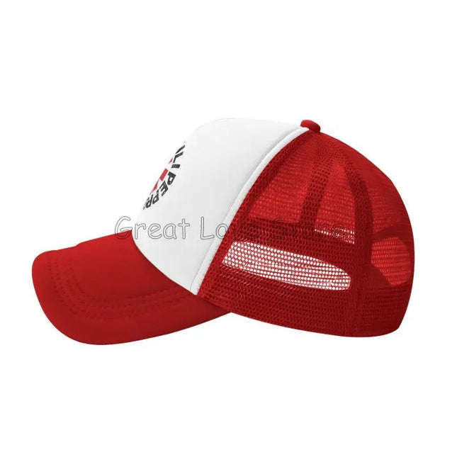 Red Hot Chili Print Baseball Cap Peppers Cool Funny Breathable Mesh Cap Outdoor Summer Sun Hats Unisex Adjustable Snapback Hat
