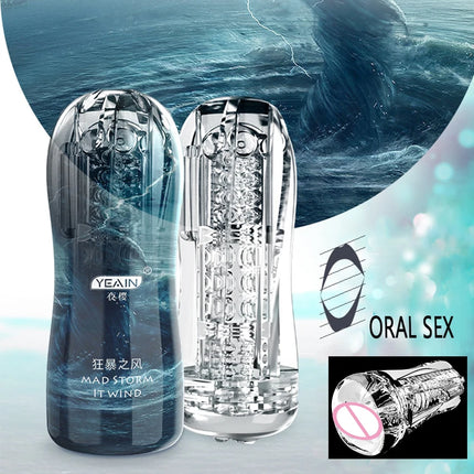 Adult Male Masturbator Cup Soft Pussy Sex Toys Transparent Vagina Men Endurance Exercise Sex Supplies Vacuum Pocket Cup for Men