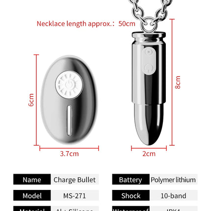 Mini Necklace Bullet G Spot Vibration Clit Stimulation Vibrating Jump Love Egg Vagina Female Masturbator Adult Sex Toy for Women