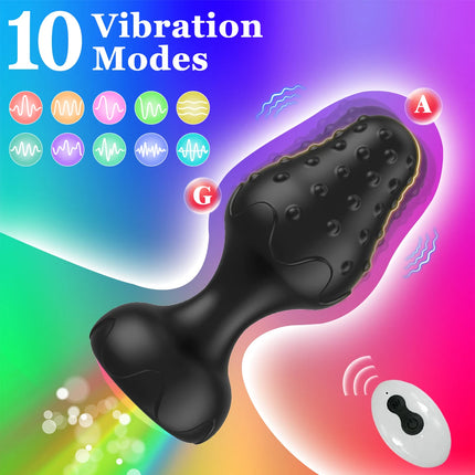 Remote Control Rotation Rose Butt Plug for Men Women Wiggle Anal Vibrator Gay Anal Plug LED Adult Sex Toys for Couples Supplies