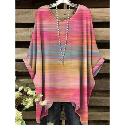 Summer Simple Stripe Pattern Printin Graphic Tees Clothes Fashion Women's Vintage Short Sleeve T-Shirt Street Fashion Women Top