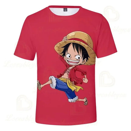 New One P Graphic T Shirt Men Women Anime Harajuku Tops Summer Boys Girls T-shirt 3D Fashion Clothing Plus Size Streetwear