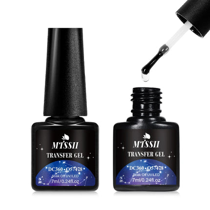 7ml Transfer Foil Nail Gel Polish Semi-Permanant Varnish For Adhesive Sticker Nail Glue Soak Off UV LED Gel Nail Art Gel