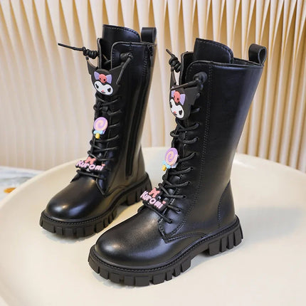 Sanrio Kuromi My Melody Girl boots Children's shoes autumn and winter cartoon Y2K kawalii fashion be all-match gift soft