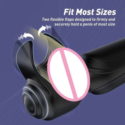 3 IN 1 Powerful Penis Vibrator Male Masturbator Adult Toys Male Sex Toys Stroker for Glans Massage Clitoral Stimulation Vibrator