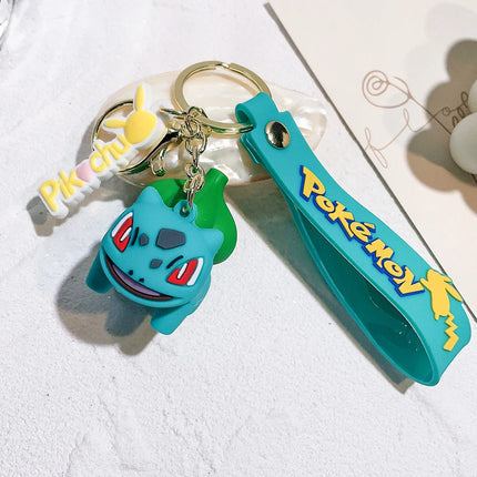 Pokemon Keychain Pikachu Anime Action Figure Toy Kawaii Cartoon Fashion Charmander Psyduck Doll Keyring Car Bag Pendant Kid Gift