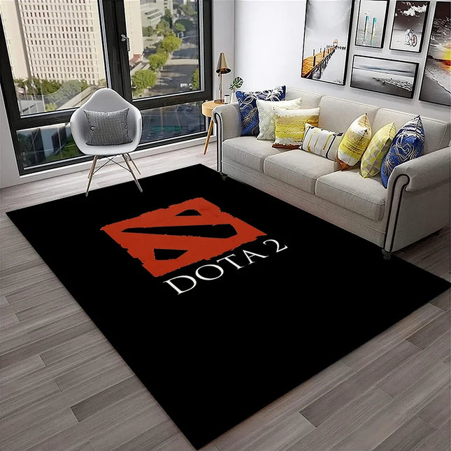 3D Classics Game Dota2 Gamer HD Carpet Rug for Home Living Room Bedroom Sofa Doormat Decor, Kids Play Area Rug Non-Slip Floor Mat