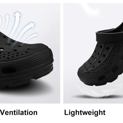 Comwarm Men Clogs Slippers Breathable Garden Sandals Non-Slip Comfort Beach Shoes Men Sandals Indoor Outdoor Casual Fishing Shoe