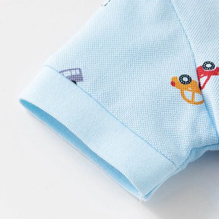 Toddler Boys POLO Shirt Summer Kids Clothes 1 to 2 3 4 5 6 Year Short Sleeve Lapel T Shirts Children School Polos Shirts
