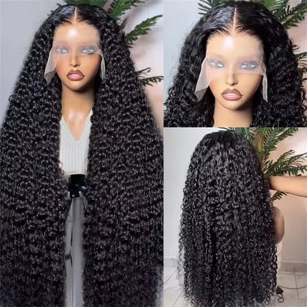 250 Density Deep Wave Wig Human Hair Brazilian Transparent 13x6 Hd Lace Frontal Wig 30 36 40 Inch 360 Full Curly Wigs For Women