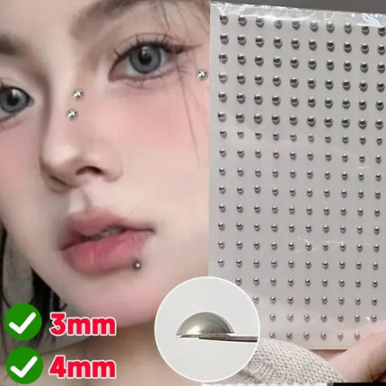 Self Adhesive Fake Lip Eyebrow Stickers Non Piercing Nose Ring Stickers Belly Button Nails  Reusable Body Earring Studs Stickers