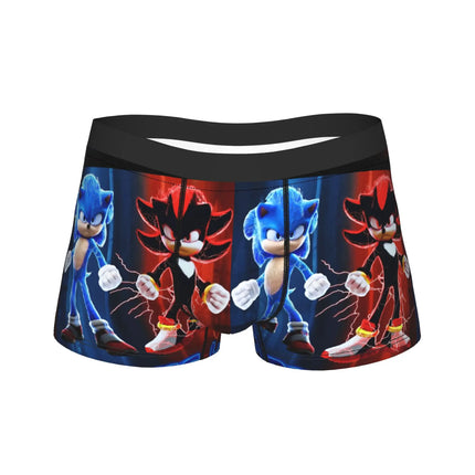 Shadowed Hedgehog Anime Cartoon Man Underwear  Boxer Briefs Shorts Panties Fashion Soft Underpants for Homme M-XXL