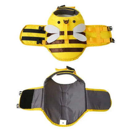 Cat Life Vest Little Bee Pet Dog Life Jacket Soft Adjustable Dog Swimming Clothes Breathable Summer Swimwear Clothes Outdoor