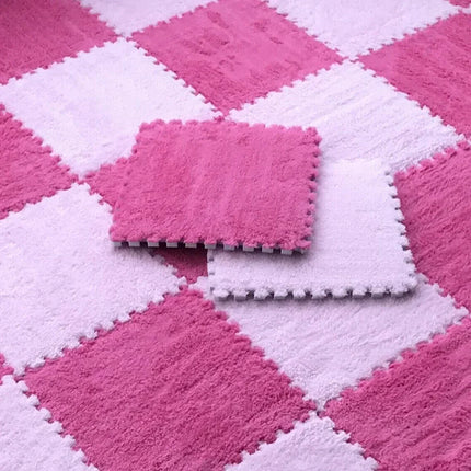 Soft Plush Children's Mat Babe Toys Eva Foam Puzzle Carpet Warm Children Play Mats Interlocking Rugs Infant Carpet 30*30*1cm