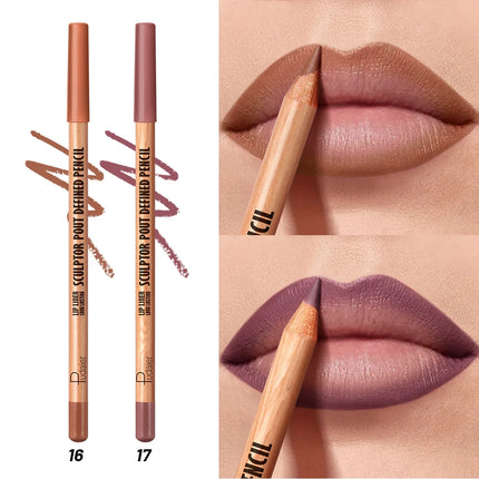 2Pcs Nude Lip Liner Set Long-Lasting Waterproof Matte Finish Perfect for Daily & Valentine's Day Looks
