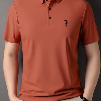 Luxury classic men's brand Paul original pony embroidered comfortable POLO shirt summer new casual breathable short sleeved top