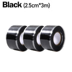 Black 3 meter / 3 Roll / 2.5cm