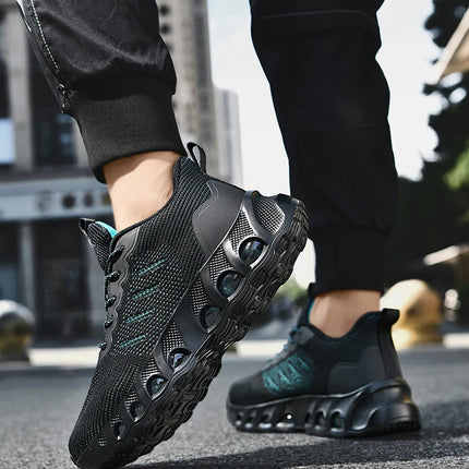 Men's air cushion casual sneakers spring summer lightweight outdoor racing running shoes breathable plus size speed sports shoes