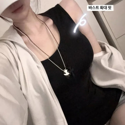 Dongda Gate Women's Faionable Versatile Slim Fit Svel Tank Top Summer Outerwear Sweet Spicy High-End Feeling