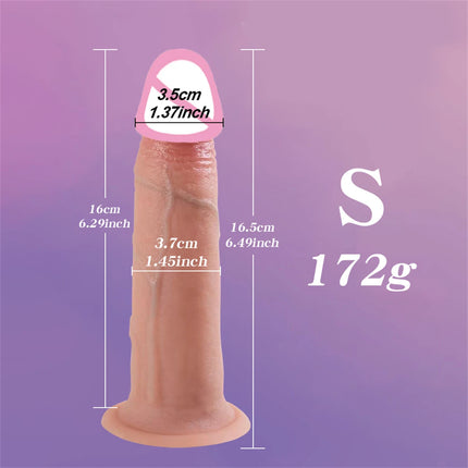 Thick Dildo Man Dick Vagina Massager Adult Women Lesbian Sex Toy Soft Silicone Penis StrapOn With Suction CupFemale Masturbation