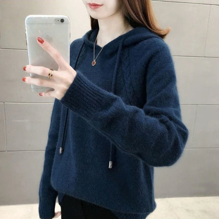 Plain Baggy Hoodies Sweatshirt for Women Korean Popular Clothes Basic Long Sleeve Cheap New in Nice Color Kpop Woman Hooded Tops