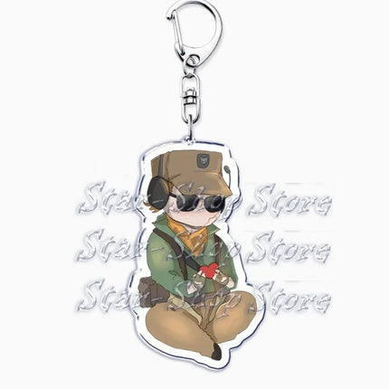 Hot Military Game Ghost Chibis Keychains for Accessories Cod Soldier Soap Simon Riley Keyring Jewelry Fans Friends Gaming Gifts