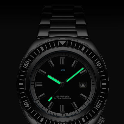 PAAZOMU Luxury Business Men Watch Date Week Waterproof Luminous Man Wristwatch Sport Stainless Steel Quartz Men's Watches Reloj