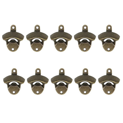 5pcs/10pcs Bottle Opener Wall Mounted Rustic Beer Opener Set Vintage with Mounting Screws for Kitchen Cafe Bars
