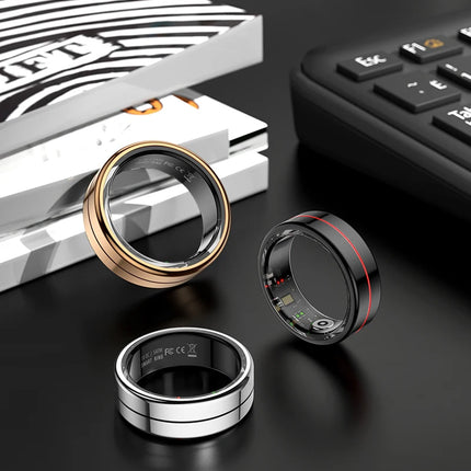 R04 Smart Ring 2025 NEW Men Women Multi Sports Modes Body Temperature HRV Health and Sleep Monitor Stainless Steel Sport Ring