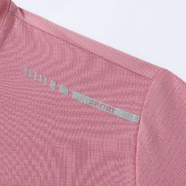 Women Reflective Running T-Shirt - High Elastic Breathable Quick-Dry Ice Silk Sport Top for Summer, Cool Short Sleeve Active Tee