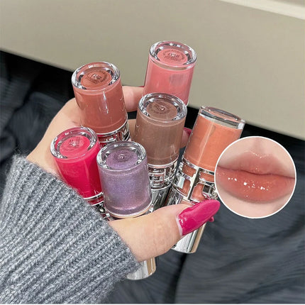 Transparent Moisturizing Lip Gloss Hydrating Drying Lips Mirror Lipstick Makeup Crystal Lip Oil Mirror Lip Glaze Tinted Plumper