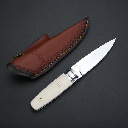 Outdoor knife M390 powder steel high hardness sharp small straight knife for easy survival and carrying