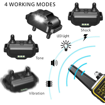 Electric Dog Training Collar Waterproof Dog Bark Collar Pet With Remote Control Rechargeable Anti Barking Device All Dogs Size