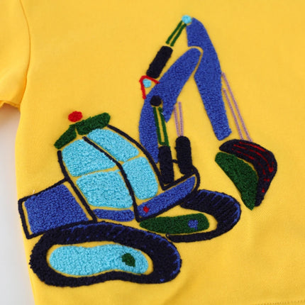 Little maven Kids Clothes Cartoon Excavator Embroidery Boys Sweatshirts Autumn Spring Baby Boys Costumes for Children's Clothing