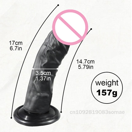 Realistic Dildo for Women Silicone Beginner G-spot Anal Stimulation Dildo with Strong Suction Cup for Adult Sex Toy Masturbator