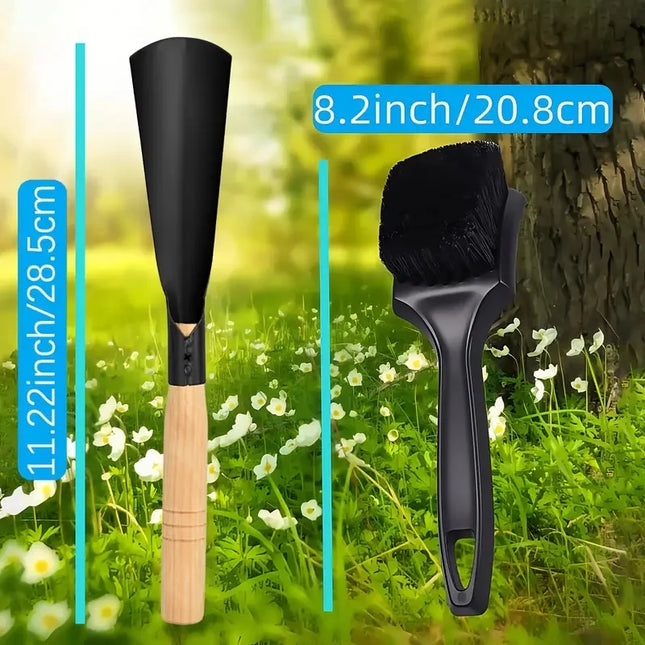 2-Pack Lawn Mower Cleaning Kit | Efficient Scraper & Brush Upgraded Metal Structure, Ergonomic for Professional Lawn Maintenance