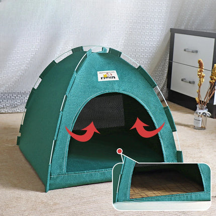 Foldable Pet House Pet Tent Four Seasons Universal Cat and Dog Pet Nest Summer Cool Mat Outdoor Portable Foldable Breathable