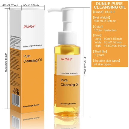 100ML Cleansing Oil with Plant Extracts Deep Pore Cleansing Moisturizes Reduces Blackheads Makeup Remover for Face Skin Care