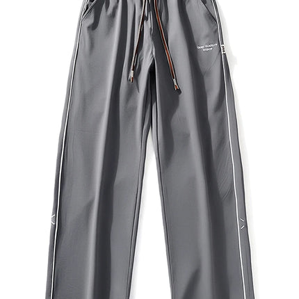 Summer Men's Sweatpants Wide Leg Straight Ice Silk Cooling Pants Big Size 8XL 7XL 6XL Sportswear Loose Fit Track Trousers