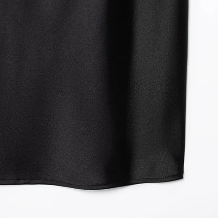 WOMEN 2025 Halter Tops for Women Black Satin Backless Top Female Pink Summer Beach Top Woman Off Shoulder Camisole Top Women