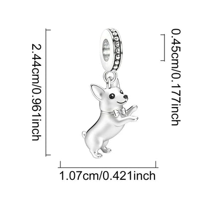 925 Sterling Silver Hedgehog Dinosaur Animal Series Spot Dog Charms Beads Fit Original Pan Bracelet High Quality DIY Jewelry
