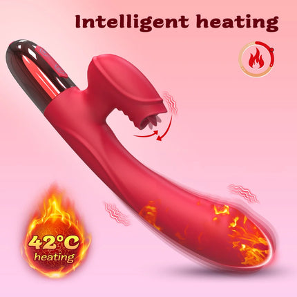 Powerful Vibrator for Women with Tongue Licking Clitoris Stimulator Female Masturbator G Spot Dildo  Adults Goods Sex Toys